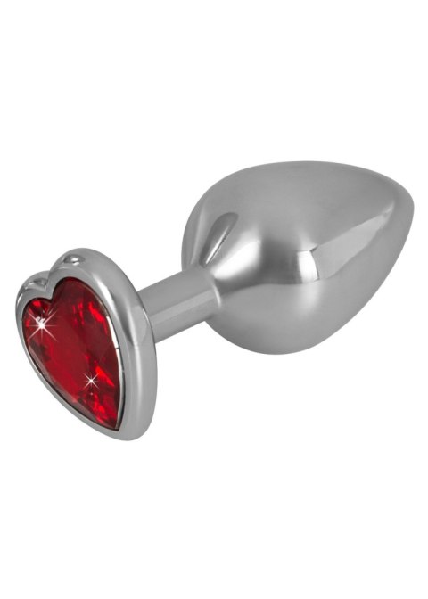Ozdobny korek analny z sercem kryształek plug 8cm
