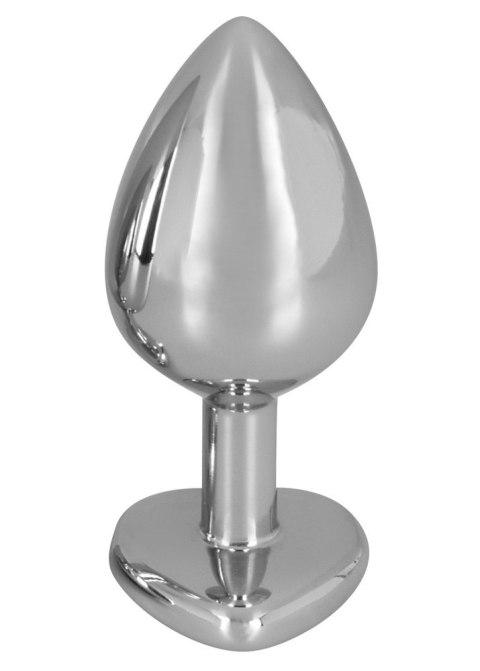 Ozdobny korek analny z sercem kryształek plug 8cm