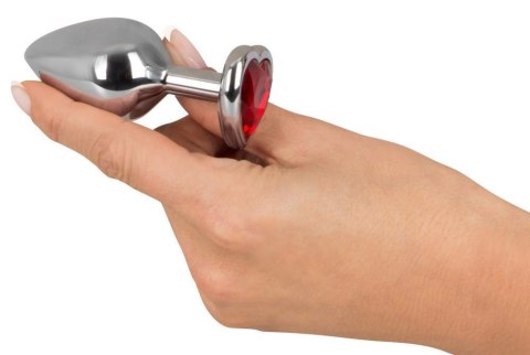 Ozdobny korek analny z sercem kryształek plug 8cm