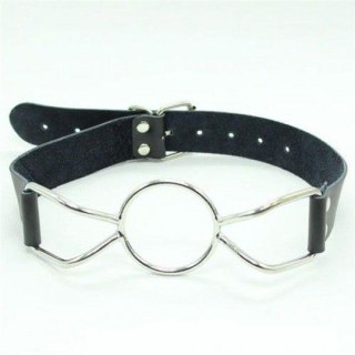 Knebel na szerokim pasku z rozwieraczem do ust sex