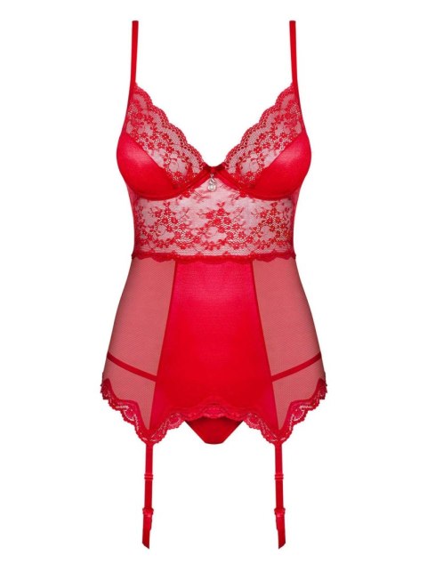 Gorset stringi czerwony sex komplet obsessive xxl