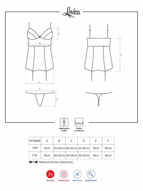 Gorset stringi czerwony sex komplet obsessive xxl