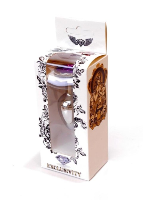 Metalowy korek analny stalowy plug kryształ 7cm