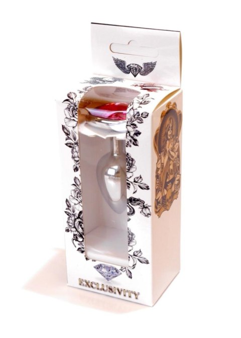 Plug analny korek stalowy kryształ serce 7cm