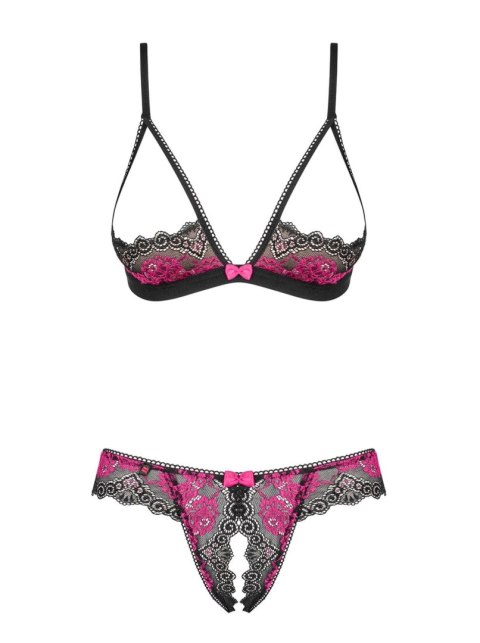 Komplet otwarte stringi stanik obsessive tulia s/m