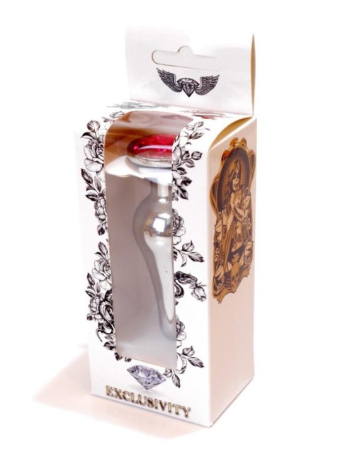 Stalowy korek analny plug do anusa kryształek 9cm