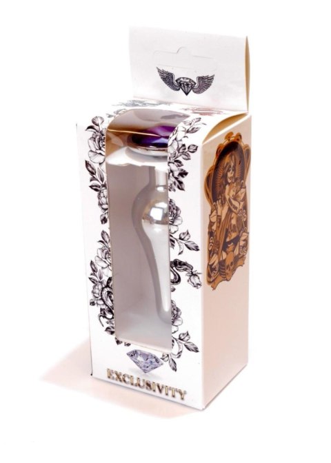 Stalowy korek analny plug do anusa kryształek 9cm