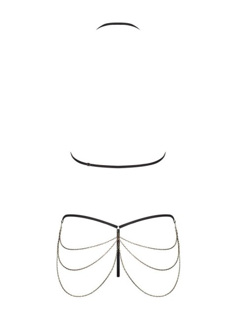 Biustonosz stringi skóra komplet obsessive l/xl