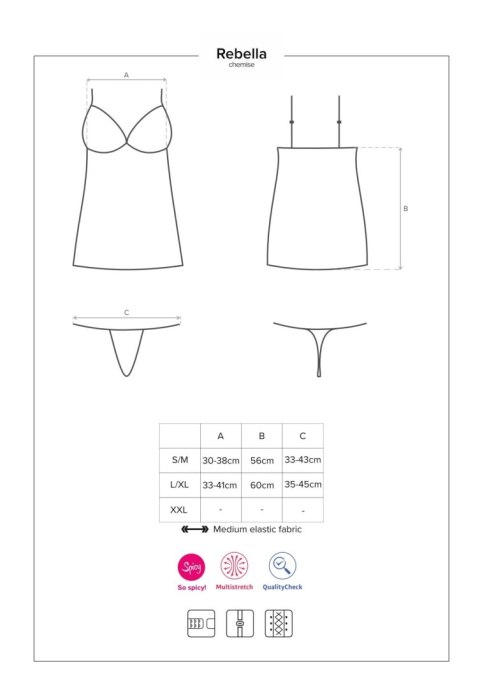 Koszulka z siateczki stringi komplet obsessive s/m