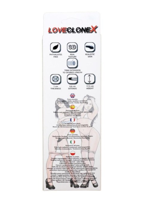 Miękka nakładka przedłużka na penisa cyberskóra