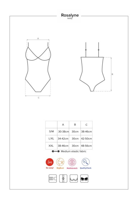 Czerwone body erotyczne bielizna obsessive s/m