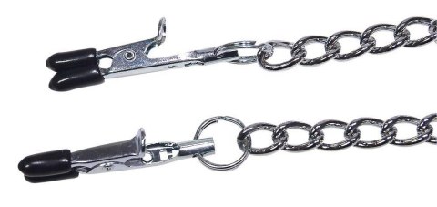 Klamry zaciski na sutki z łańcuszkiem BDSM bondage