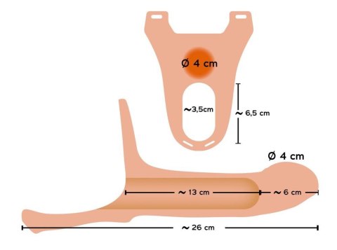 Strap-on dildo przedłużenie penisa elastyczne 26cm