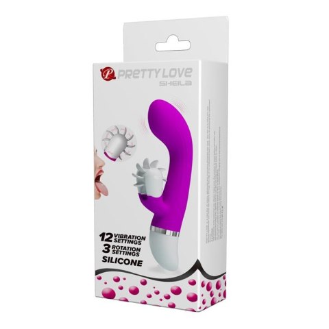 Wibrator królik oralny z obrotowym językiem erotyka