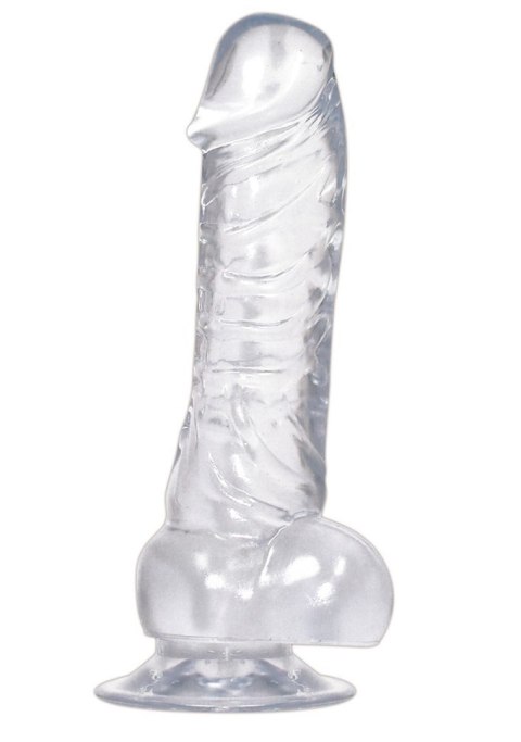 Realistyczne przezroczyste dildo przyssawka 18cm