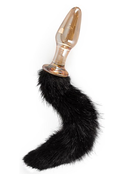 Szklany korek analny plug zatyczka z sex ogonem