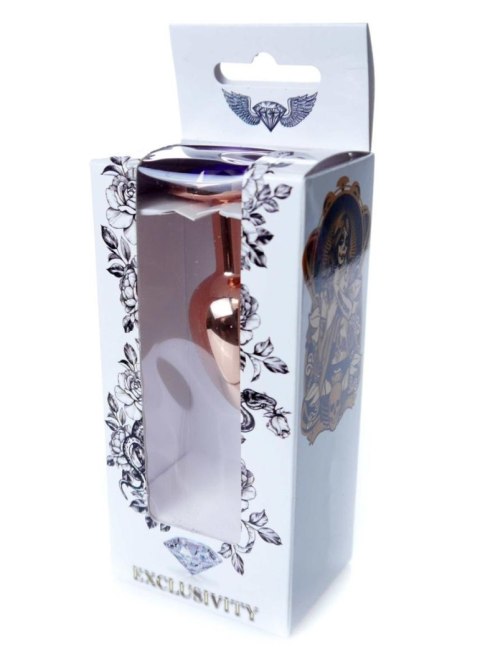 Korek analny ozdobny z kryształkiem metalowy 7cm