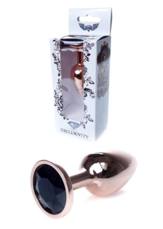 Korek analny ozdobny z kryształkiem metalowy 7cm