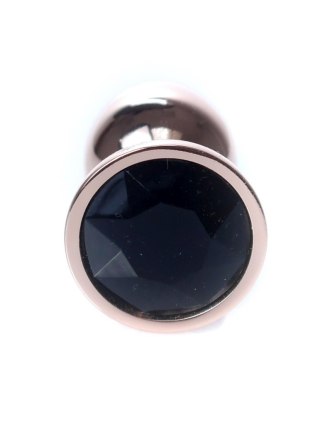 Korek analny ozdobny z kryształkiem metalowy 7cm