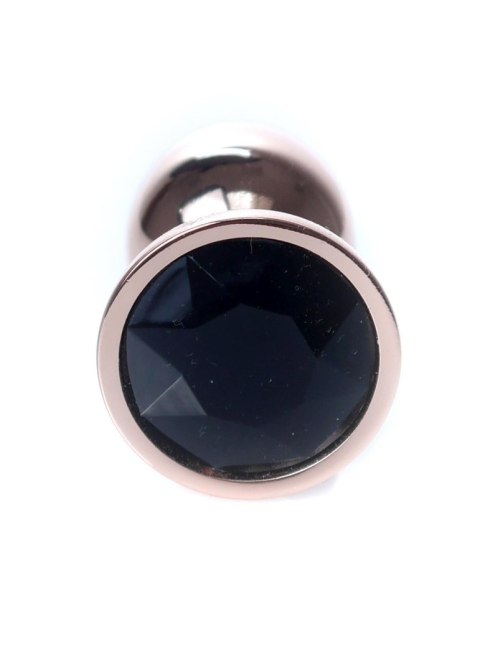 Korek analny ozdobny z kryształkiem metalowy 7cm