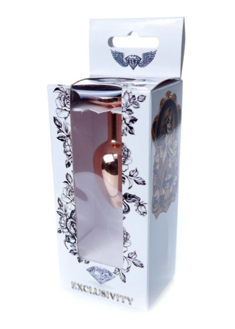 Korek analny ozdobny z kryształkiem metalowy 7cm