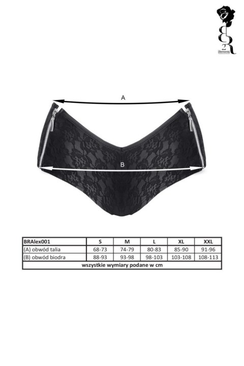 Bielizna - BRALEX001 szorty czarne rozmiar S