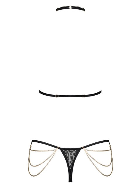 Komplet biustonosz stringi obsessive pantheria l/xl