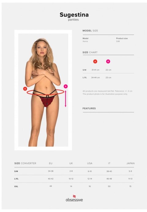 Erotyczne figi sex majtki obsessive sugestina l/xl