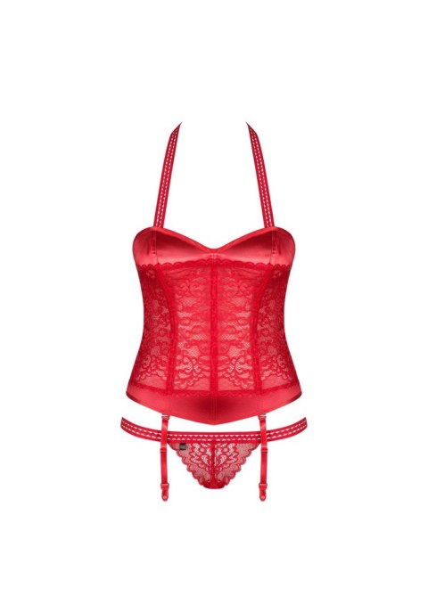 Gorset stringi sex komplet obsessive flameria s/m