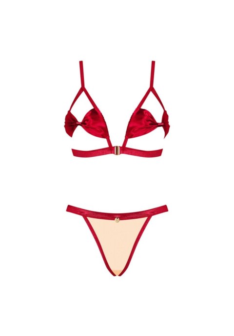 Komplet biustonosz stringi obsessive rubinesa s/m