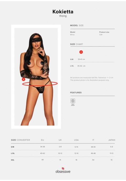 Stringi erotyczne wzorzyste obsessive kokietta l/xl