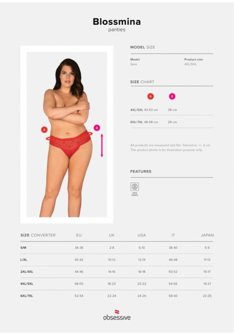 Czerwone erotyczne figi obsessive blossmina 4xl
