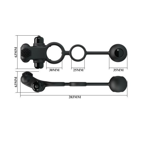 Nasadka na penisa jądra pierścień wibrujący 10tryb