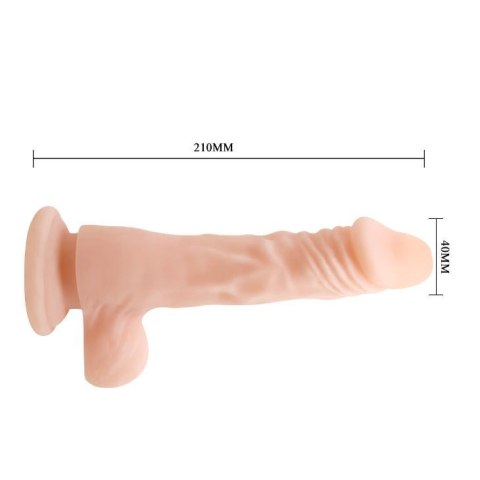 Realistyczne dildo przyssawką żylasty penis 21 cm