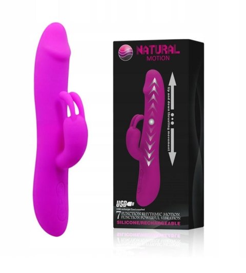 Wibrator króliczek ruch posuwisty 2x7 trybów 20cm