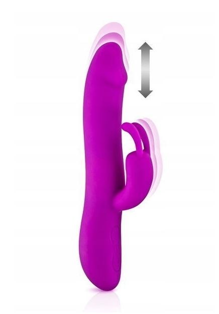 Wibrator króliczek ruch posuwisty 2x7 trybów 20cm