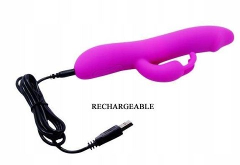 Wibrator króliczek ruch posuwisty 2x7 trybów 20cm