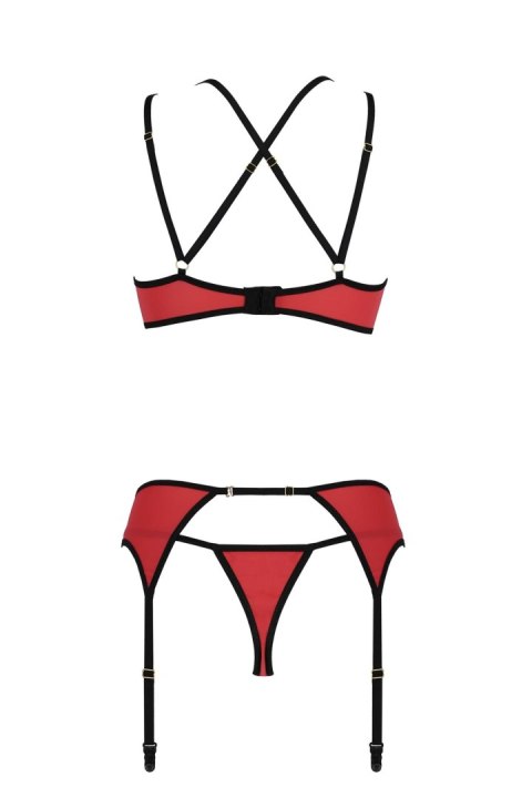 Bielizna-MAGNOLIA SET red XXL/XXXL