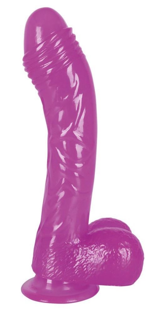 Przyjemne miękkie dildo z przyssawką penis 19cm
