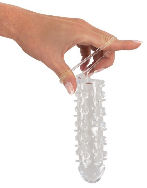 Wydłużająca pogrubiająca nakładka na penisa jądra