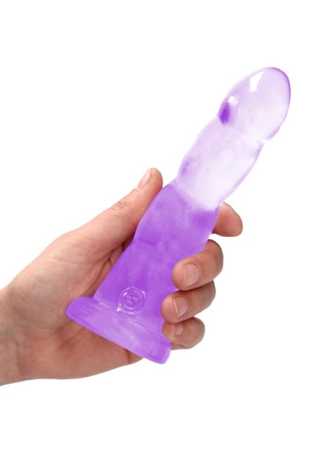 Dildo fioletowe spiralne z mocną przyssawką 18 cm