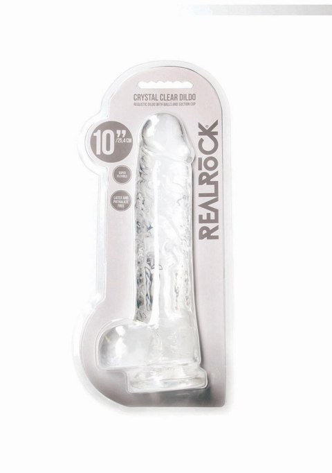 Duży przezroczysty żylasty penis grube dildo 24 cm