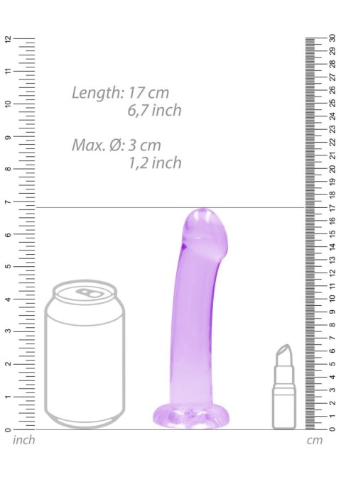 Proste sex dildo z główką i przyssawką penis 17 cm
