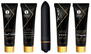 Zestaw olejków do masażu erotycznego z wibratorem