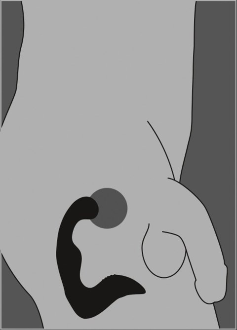 Wibrujący masażer prostaty krocza 9 trybów 14cm