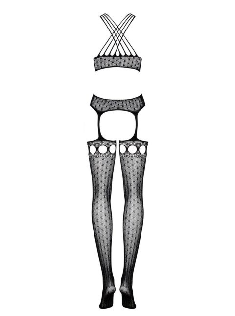 Geometryczne bodystocking siateczka obsessive sml