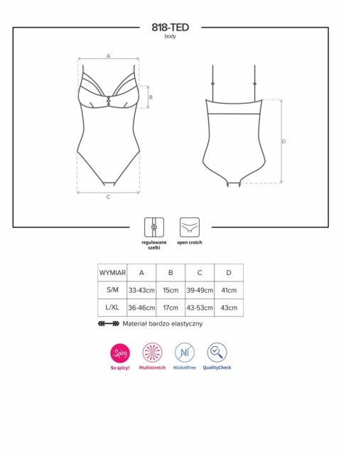 Otwarte w kroku sex body erotyczne 818-ted-1 s/m