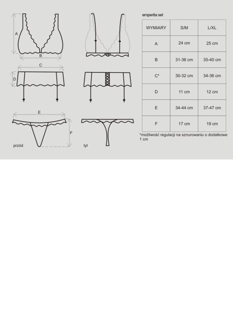 Sex komplet pas stringi biustonosz obsessive l/xl