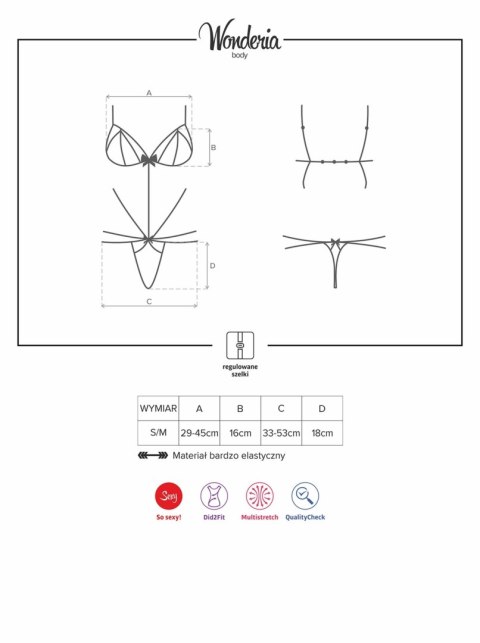 Skąpe body erotyczne koronkowe sex obsessive s/m