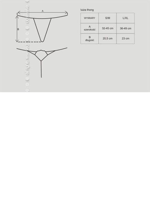 Stringi haft przejrzysta siateczka obsessive l/xl
